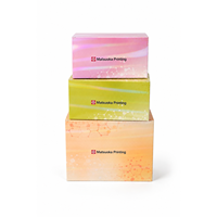 Boîte en papier holographique laser avec film PET métallisé laminé 300 g/m², boîte à rabat inversé, impression rayures vertes pour tube cosmétique