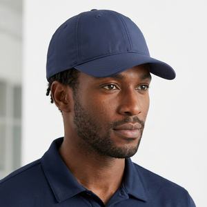 Gorra de Béisbol Azul Marino de 6 Paneles, Unisex, Informal, de Sarga, con Ojales - Product Image 1