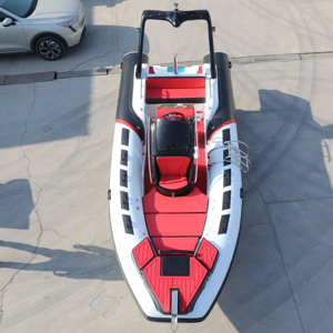 เรือยอชท์หรูความเร็วสูง CE 19 ฟุต 580 Orca Tube ตัวถังไฟเบอร์กลาส เรือยางเป่าลมสีดำ พร้อมดาดฟ้าขนาดใหญ่ ผลิตภัณฑ์หลากหลายรุ่น M - Product Image 1