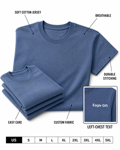 T-shirt en coton formel surdimensionné personnalisé avec votre logo de marque pour hommes, vente en gros - Product Image 3