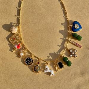 YML& Liebevolles Kleines Pferd Hund DIY-Anhänger Messingplattiert mit Langanhaltender Farbe - Mehrere Herzförmige Anhänger DIY-Halskette - Product Image 6