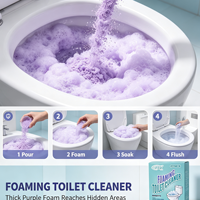 Poudre nettoyante moussante pour toilettes, éliminateur d'odeurs, parfum lavande, mousse épaisse et dense, vente en gros, produit très demandé