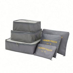 Ensemble de 6 cubes de rangement multifonctionnels en tissu Oxford imperméable pour chaussures et vêtements, avec poches intérieures zippées - Product Image 1