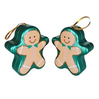 Boîte de Noël vide en métal de qualité alimentaire pour paquet de biscuits de bonbons de cadeau avec couvercle conteneur de boîtes en fer blanc de gâteau rond de bonbons