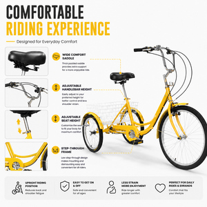 Tricycle cargo à châssis ouvert WOWI à propulsion humaine, taille 24, pour les acheteurs européens et américains - Product Image 3