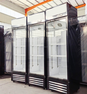 Congélateur commercial de qualité supérieure, fourni par l'usine, vitrine réfrigérée autoportante pour boissons énergisantes, réfrigérateur à porte vitrée - Product Image 5