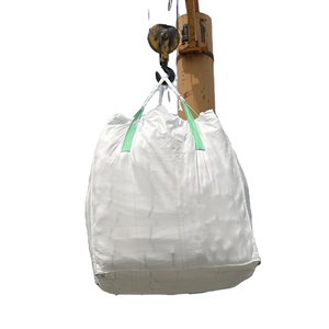 Sac vrac FIBC en PP de qualité alimentaire haute visibilité, respirant, à fond plat, avec coins renforcés, poignées de levage, bec de remplissage supérieur, sûr pour les pierres - Product Image 1