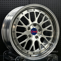 عجلات مصنوعة حسب الطلب مقاس 18 و19 و20 بوصة من قطعتين بحواف مصقولة ومفرشاة لسيارات BMW M3 وM4 وأودي RS4 وألفارد ونيسان GT-R وبورش 911