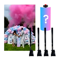 Lanceur de Poudre Fumé Dévoilement de Genre Extérieur Douche Nuage de Couleur Explosif Machine Magique Tempête de Poudre Électrique Rose ou Bleu Canon