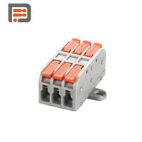 Connecteur de câble à levier à déconnexion rapide à 3 pôles DF-2608-3B-3, bloc de bornes à enfoncement gris montable