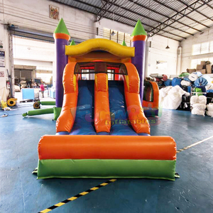 Party jumpers kids jumping bouncer <b>inflatable</b> rainbow castle combo bounce house with slide - Product Image 3