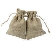 Sac à poussière en toile de jute biodégradable, recyclable, écologique, réutilisable, doux, avec cordon de serrage, pour emballage cadeau