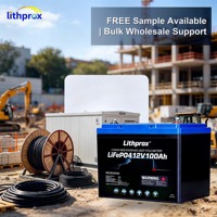 Batterie de chariot élévateur 12V 100AH à cellules LFP de qualité A, large plage de température, conception durable pour véhicule à guidage automatique, CE RoHS
