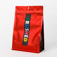Sacs d'emballage refermables à fond plat à huit côtés, personnalisés avec impression couleur, pour biscuits, snacks, bonbons, aliments et noix