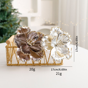 S27 lujo clásico Pvc flores decorativas lindas flores de Navidad flores artificiales de Navidad para la decoración del <span class=keywords><strong>hotel</strong></span> del hogar - Product Image 5