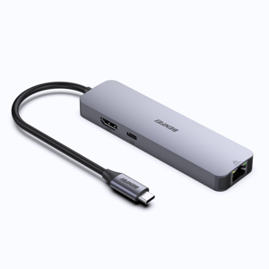 Benfei <span class=keywords><strong>Usb</strong></span> <span class=keywords><strong>C</strong></span> <span class=keywords><strong>Hub</strong></span> 6-In-1 Met Voor 2.1 (4K 60Hz) Gigabit <span class=keywords><strong>Ethernet</strong></span> 100W <span class=keywords><strong>Power</strong></span> <span class=keywords><strong>Delivery</strong></span> 3 * <span class=keywords><strong>Usb</strong></span> 3.0 Aluminiumlegering Op Voorraad - Product Image 3