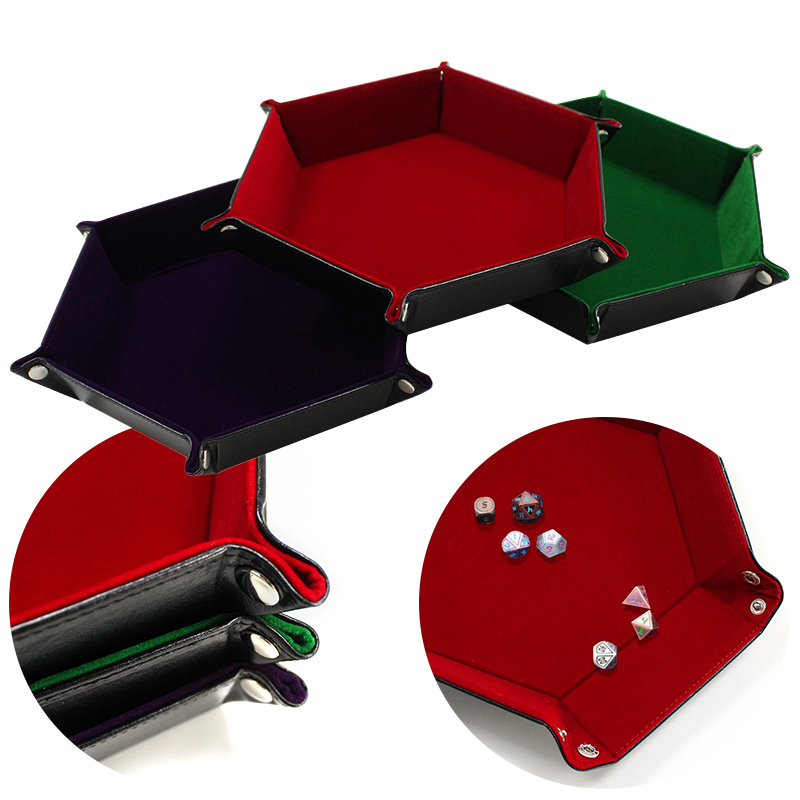 Luxury PU Leather Hexagonal Storage Tray