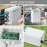 Boîtier de distribution d'alimentation étanche IP67 en plastique ABS ZCEBOX pour instruments électroniques de surveillance intérieurs et extérieurs