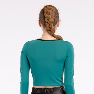 2020 de yoga de <span class=keywords><strong>manga</strong></span> <span class=keywords><strong>larga</strong></span> seco rápido gimnasio tapa del tanque de las señoras de las mujeres yoga <span class=keywords><strong>crop</strong></span> <span class=keywords><strong>top</strong></span> - Product Image 3