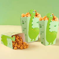 Boîtes de nourriture jetables dinosaure de dessin animé bonbons puce papier étuis à pop-corn pour Ramadan remise des diplômes saint valentin et Thanksgiving