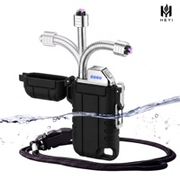 Briquet plasma à double arc, rechargeable par USB de type C, coupe-vent, étanche, électrique, sans flamme, logo personnalisé pour la survie et le camping