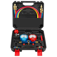 Kit d'outils de service pour climatisation automobile Aojie pour R134a, R410A, R22 et R407C avec jeu de manomètres