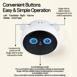 Machine d'apprentissage portable d'<span class=keywords><strong>anglais</strong></span> par IA, compagnon vocal intelligent pour la pratique orale de l'<span class=keywords><strong>anglais</strong></span>, jouet d'apprentissage interactif - Product Image 5