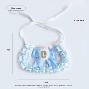 ผ้าเช็ดน้ำลายสัตว์เลี้ยง ลายการ์ตูนดอกไม้น่ารัก ทำจากเส้นใยโพลีเอสเตอร์ สำหรับสุนัขและแมว ใช้เป็นผ้ากันเปื้อนและผ้าพันคอ - Product Image 6