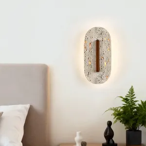 <span class=keywords><strong>Lampe</strong></span> murale d'ambiance style médiéval, esthétique Wabi Sabi, en pierre naturelle <span class=keywords><strong>de</strong></span> grotte, <span class=keywords><strong>pour</strong></span> tête <span class=keywords><strong>de</strong></span> <span class=keywords><strong>lit</strong></span> <span class=keywords><strong>de</strong></span> chambre, escalier, couloir, hall d'entrée, salon - Product Image 4