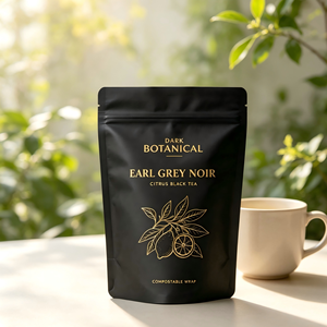 Sacchetto con Zip in Carta Kraft Biodegradabile con Rivestimento in PLA Personalizzato e Stampa in <span class=keywords><strong>Oro</strong></span> - Product Image 1