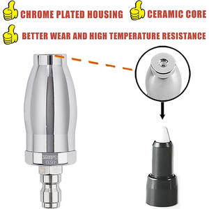 Nouveau nettoyeur haute pression 3.0 <span class=keywords><strong>eau</strong></span> chaude et froide 3600PSI avec <span class=keywords><strong>buse</strong></span> de rotation en acier inoxydable 1/4 ''Quick Connect 7 Orifice de pulvérisation - Product Image 4
