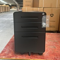 Archivador Móvil de Oficina con 3 Cajones Verticales de Acero, Diseño Nuevo, Venta Caliente de Fábrica