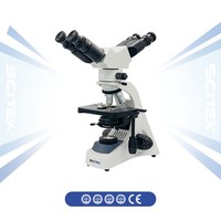 SCITEK Biological Microscope Siedentopf Trinocular Head Infinite Optical System LED Illumination Double Mechanical Stage