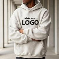 Sweat-shirt à capuche surdimensionné avec logo brodé OEM, style streetwear, impression par transfert DTF