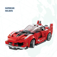 Block Car 2876 Racing Super Sports Car Pequeño MOC Ladrillo Modelo Educativo Ensamblar Bloques de construcción Colección de plástico Juguete para niños
