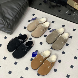 Женские полусапожки Sangpo Birkan с круглым носком, на толстой подошве, осенне-зимние, новые, с мехом, верх из натуральной коровьей кожи, с пробковой стелькой, модель Mao Mao - Product Image 4