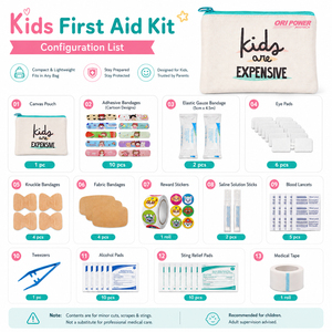 ORI POWER Bolsa de Poliéster Ligera con Cierre, Botiquín de Primeros Auxilios para Niños, Bolsa de Almacenamiento de Medicamentos de Emergencia para el Hogar, Viajes y Actividades al Aire Libre - Product Image 2
