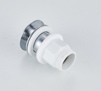 Vanne Click Clack Moderne en Laiton Chromé pour Lavabo d'Hôtel, Siphon Anti-odeur pour Évier, Drain de Lavabo Pop-Out