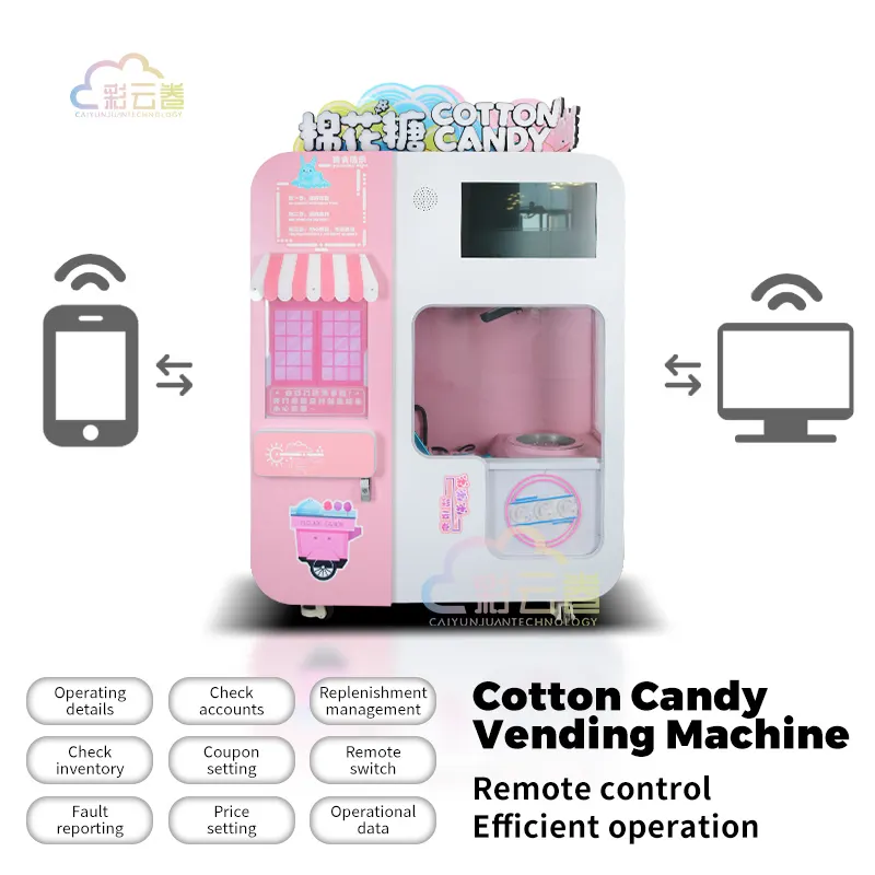 Commercial Cotton Candy Fairy Floss Machine Professional Full Automatic Cotton Candy Vending Machine Maker