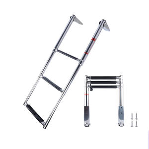 Three-Section Stainless Steel Folding Telescopic Ladder Rust-Proof <b>Marine</b> <b>Hardware</b> Yacht Accessories Cross-Border E-Commerce - Product Image 1