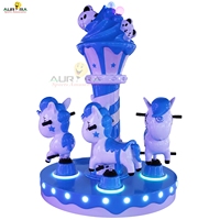Manège miniature en fibre de verre avec LED pour enfants, idéal pour les opérateurs de parcs d'attractions intérieurs, fournisseur en gros d'équipements