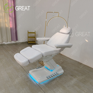 Luxuriöse Moderne Weiße Saloneinrichtung, Elektrische 4-Motorige Kosmetikliege mit Spa- und Wimpernfunktion, Gesichts- und Massageliege - Product Image 2