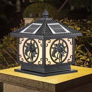 Solar <strong>Post</strong> <strong>Lights</strong> Outdoor IP65 Waterproof LED <strong>Post</strong> Garden <strong>Lights</strong> for 4*4ft Square Black Landscape <strong>Post</strong> Lamp for <strong>Fence</strong> Patio - Product Image 5