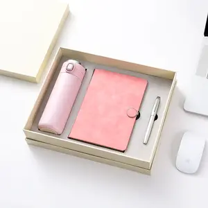 Produto de escritório 3 em 1 presente, caneta de caderno personalizada, copo térmico inteligente criativo, conjunto de presente promocional de negócios de luxo
