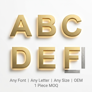 Lettres LED rétroéclairées personnalisées pour logo d'entreprise, enseigne murale 3D <span class=keywords><strong>en</strong></span> acrylique et métal, lettres <span class=keywords><strong>en</strong></span> relief rétroéclairées - Product Image 1