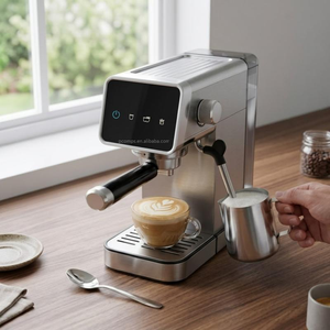เครื่องชงกาแฟกึ่งอัตโนมัติ ถังน้ำใส 1.1 ลิตร ควบคุมด้วยระบบสัมผัส พร้อมฟังก์ชั่นอุ่นแก้ว เครื่องทำฟองนม เครื่องชงกาแฟคาปูชิโน - Product Image 6