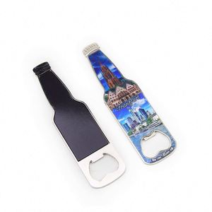 Decoración para Refrigerador, Abridor de Botellas Magnético de Aleación de Aluminio Personalizado, Recuerdo de Roma, República Checa, con Imán - Product Image 3