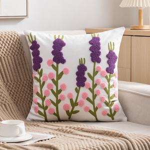 Rural Style Decorative Home Sofa Pillow <strong>Cover</strong> Flower Pattern <strong>Cushion</strong> <strong>Covers</strong> <strong>Without</strong> Core for Summer Anne's Home - Product Image 2
