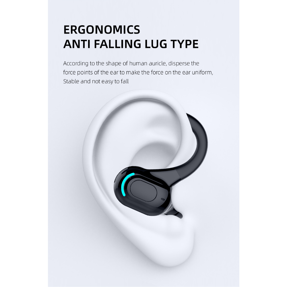 Écouteurs sans fil à oreilles ouvertes, écouteurs Bluetooth de sport