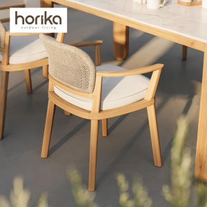 Marco de teca personalizado de alta calidad, al aire libre juego de comedor, cuerda para todo tipo de clima, Patio, jardín, mesa de comedor y juego de sillas para Villa Hotel - Product Image 2